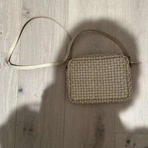 Clare v cream woven midi sac